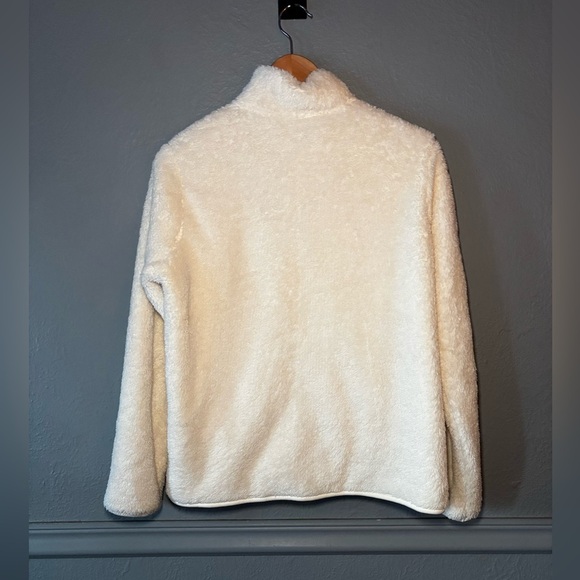 Uniqlo | soft | fleece | ivory | zip | pockets | L - Picture 5 of 11